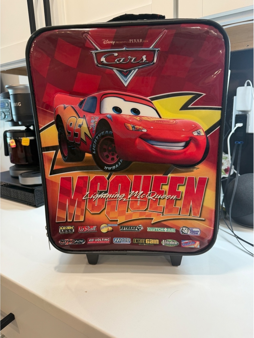 Disney Pixar Cars Lightning McQueen 2006 Kids Rolling Luggage Suitcase
